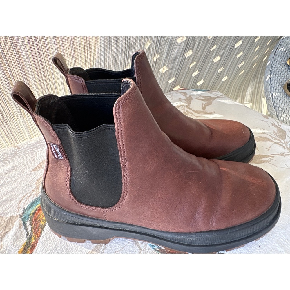 Camper Brutus Brown Leather Chelsea Boots Michelin Sole K400734-002 Womens 38